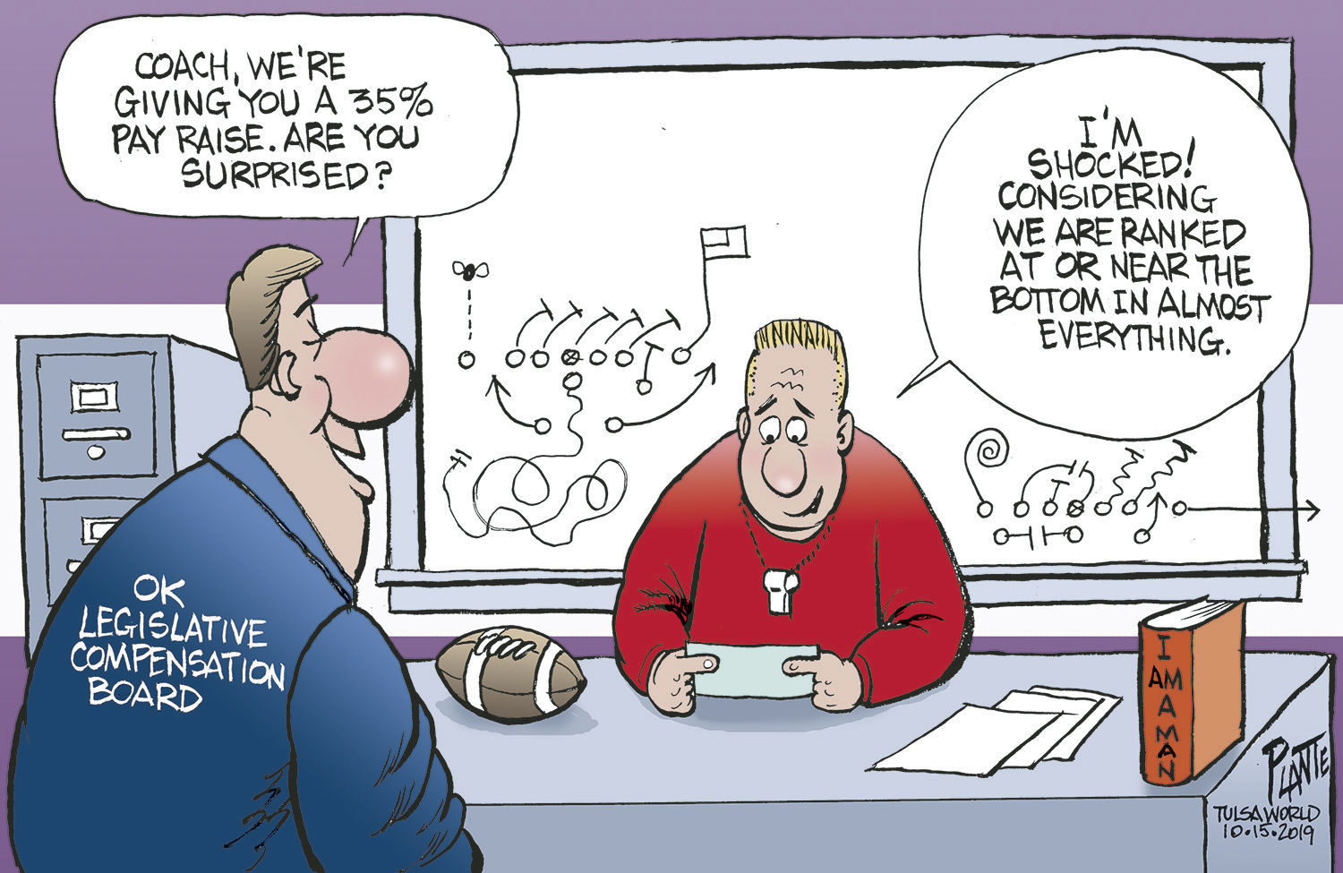 Bruce Plante Cartoon: Oklahoma pay raise